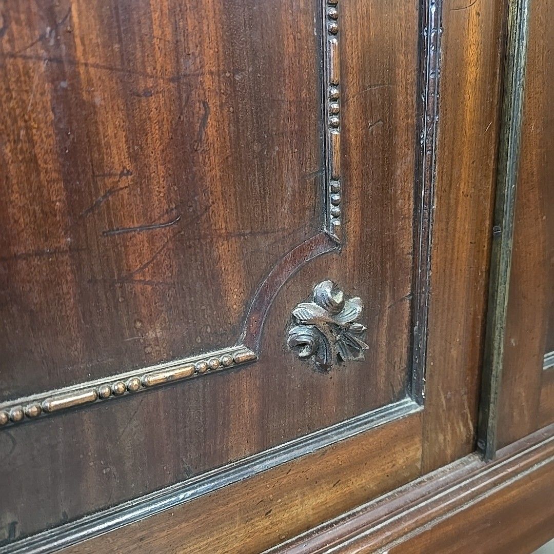 photo for sale Antique Tallboy Wardrobe Vintage Georgian Style Wood Double Gentleman's Cupboard