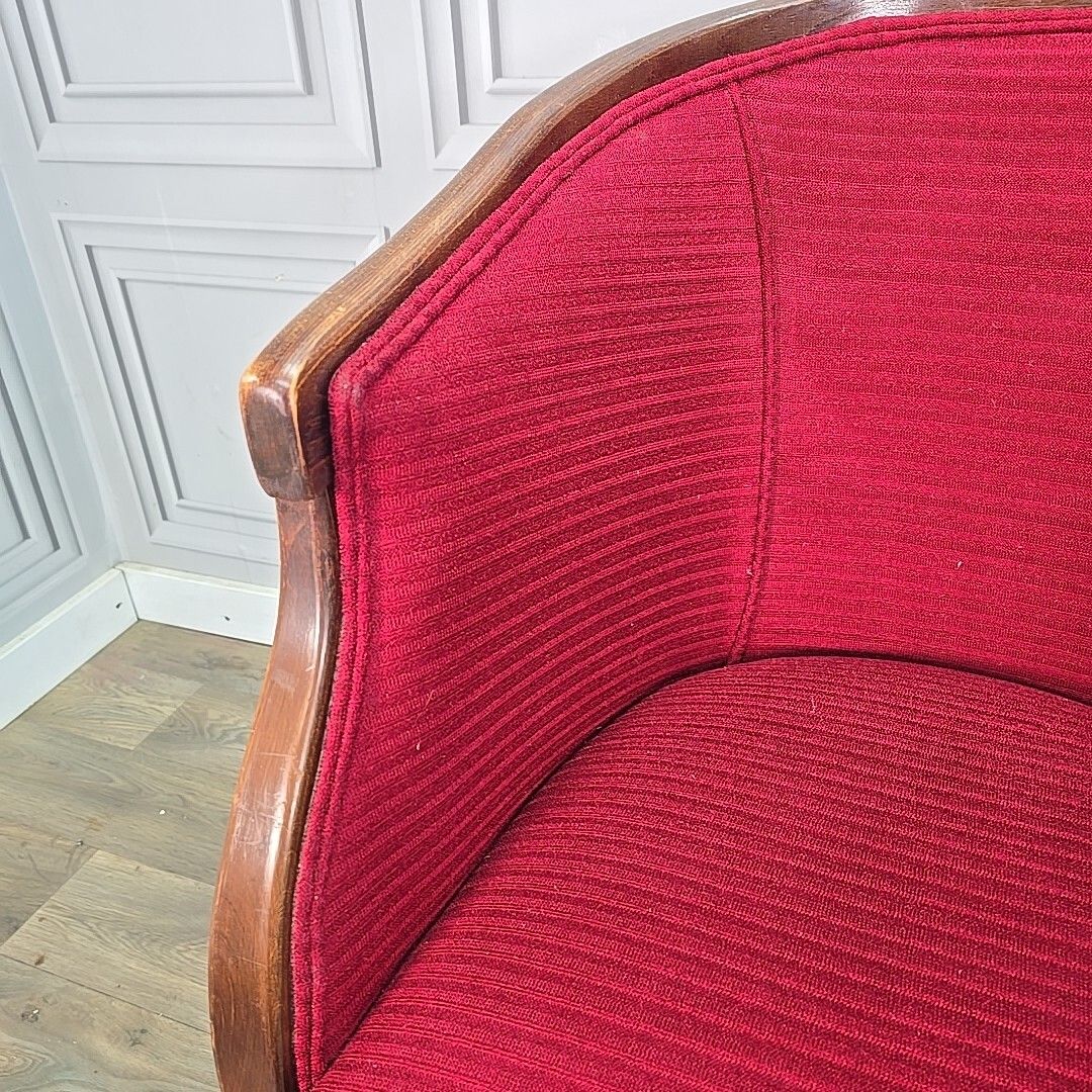 Vintage Club Arm Chair Art Deco French Style Lounge Seat Antique Tub Retro photo 170.0
