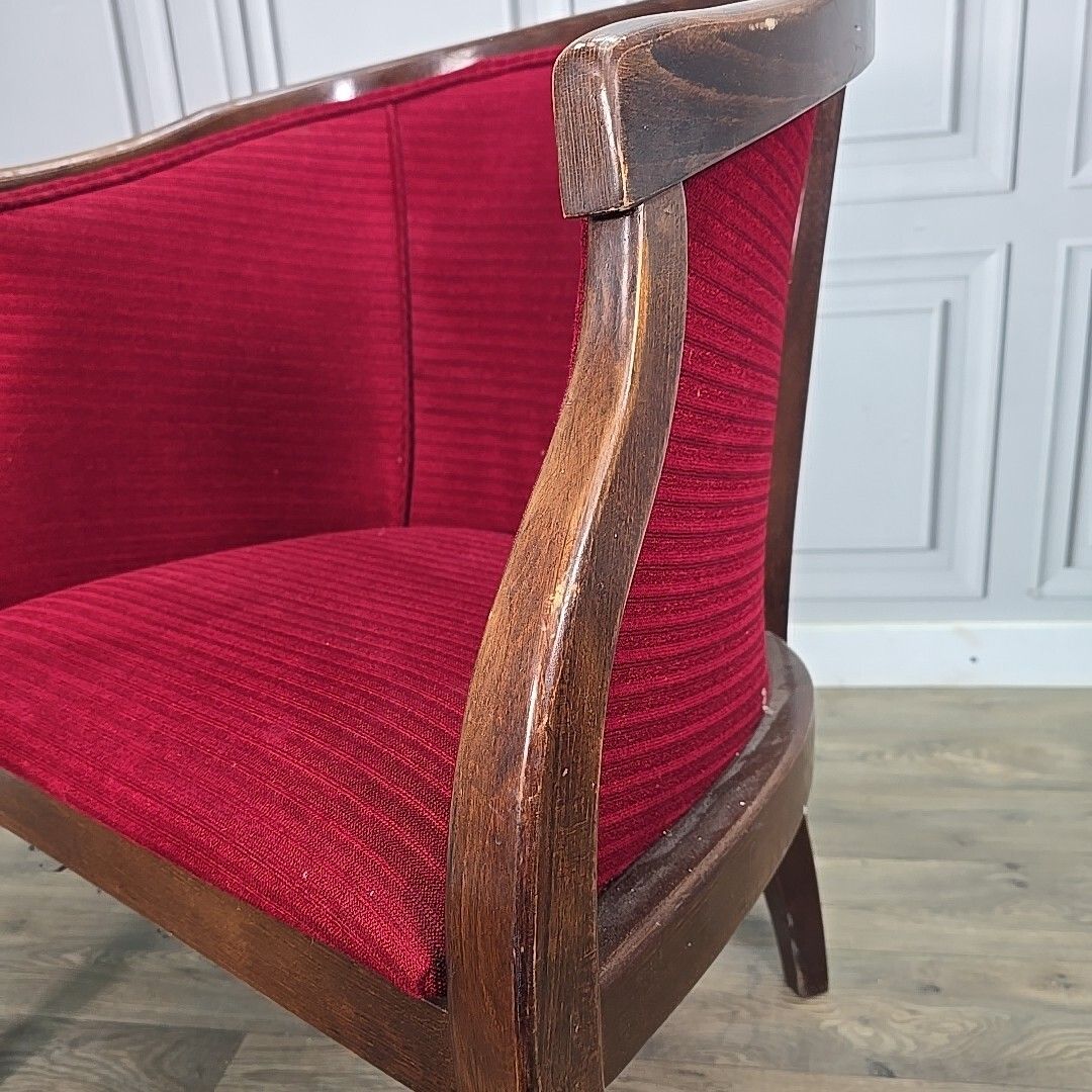 photo buy Vintage Club Arm Chair Art Deco French Style Lounge Seat Antique Tub Retro