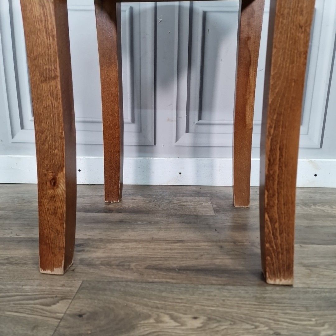 photo for sale Retro Vintage Oak Table Wooden Occasional Round Hall Side Lamp Pub Cafe Rustic