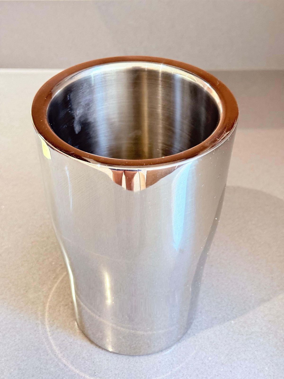 photo vinterior Modernistische roestvrijstalen champagnekoeler / wijnkoeler, modern woonaccessoire, cadeau