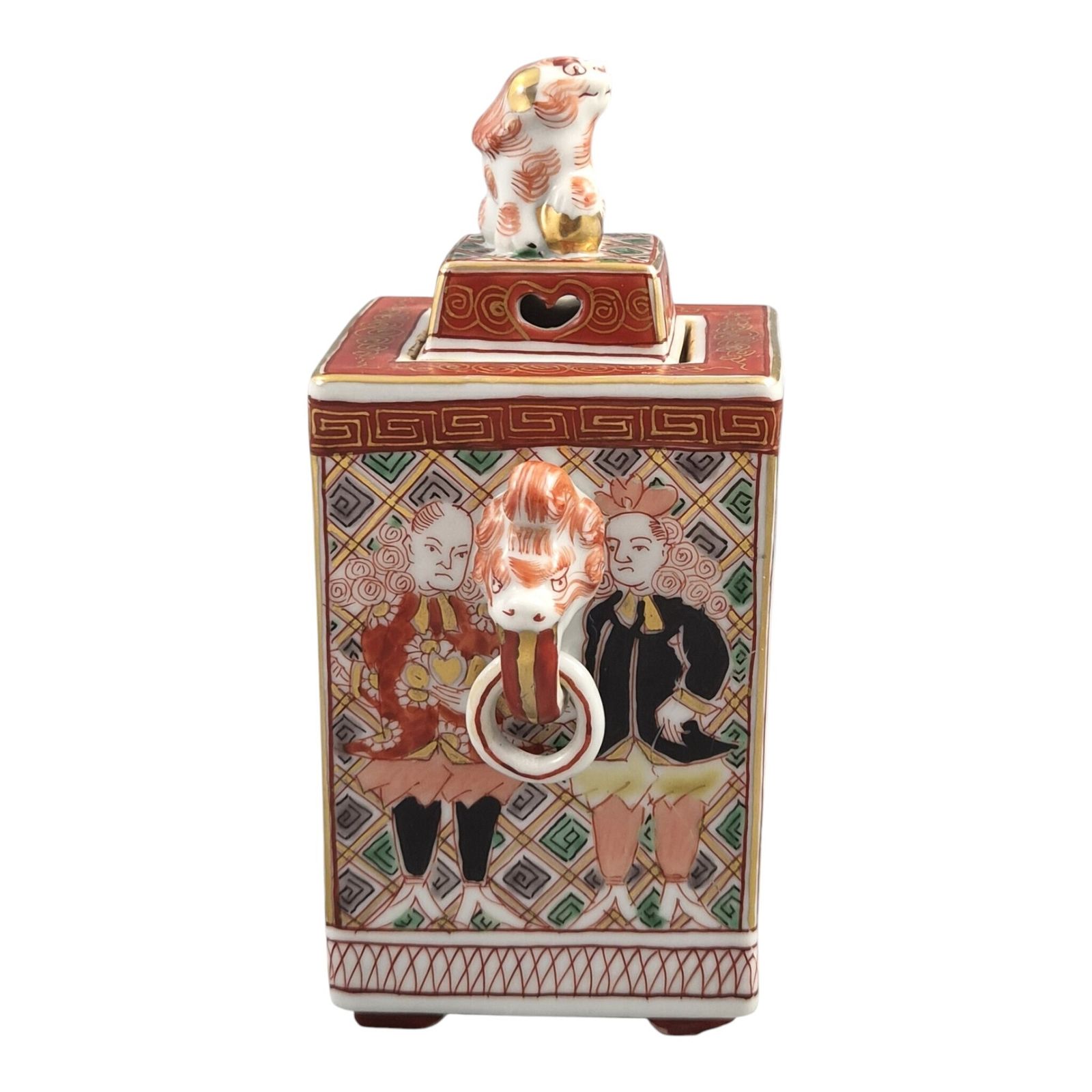 Important Arita Nanban Koro – Late Edo / Bakumatsu Era – Zoshuntei Sanpo Style photo Home Decor