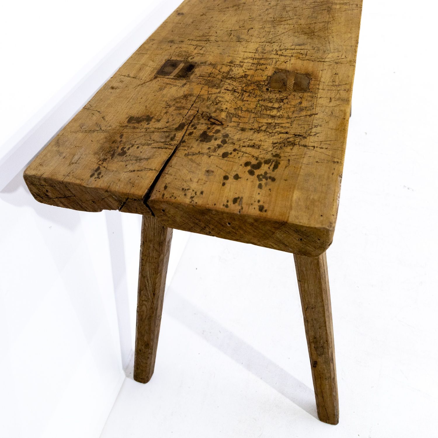 Rustic French Butchers Block Console Table Rwi 28 photo furniture
