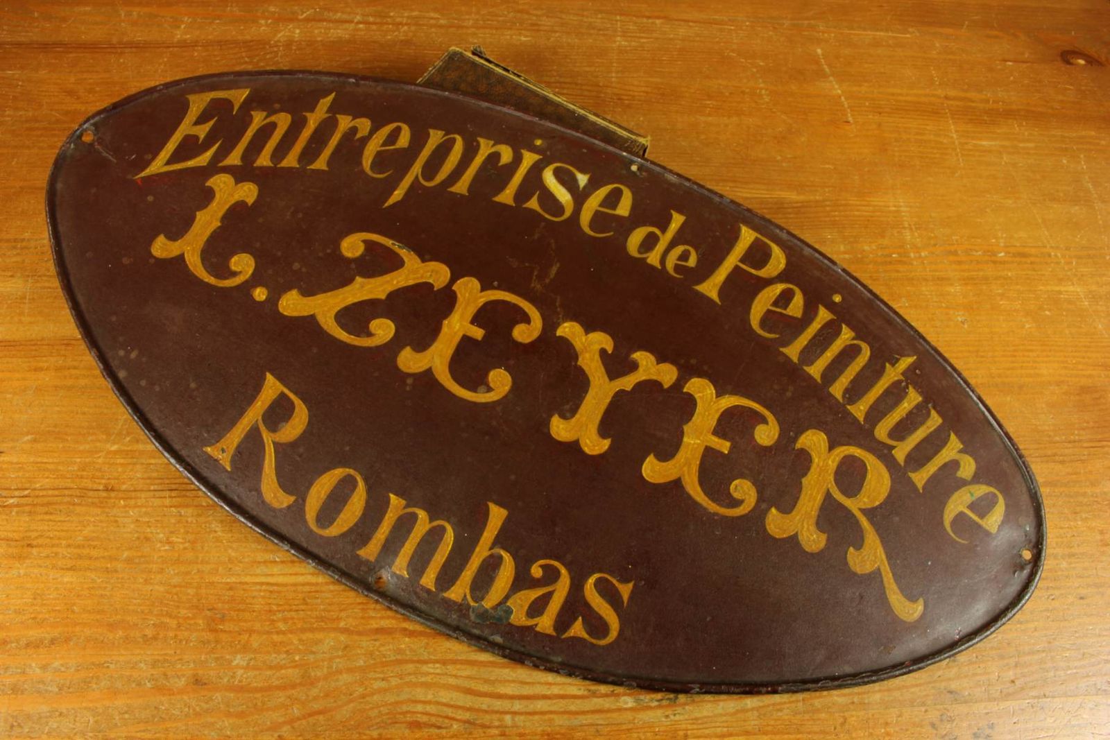 Antique French Painter Tradesman Sign. Entreprise De Peinture. Rombas. photo Home Decor