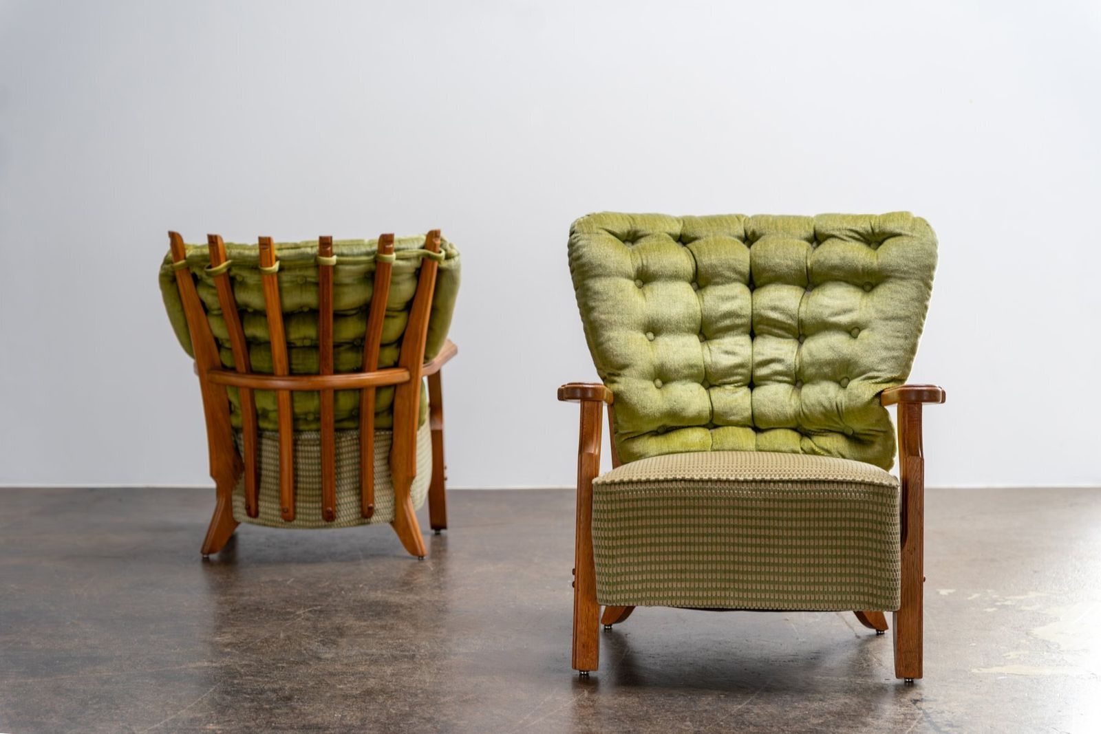 Oak Lounge Chairs By Guillerme Et Chambron Votre Maison, France, 1960s, Set Of 2 photo furniture