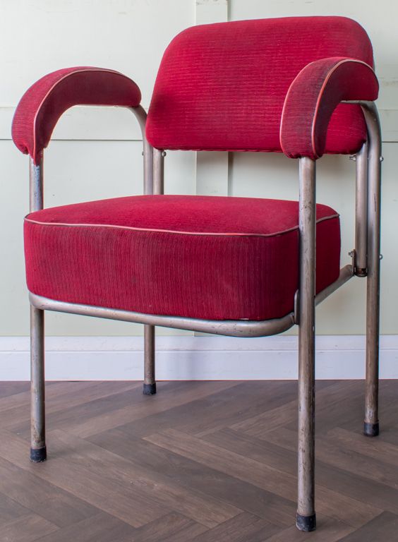 Pair Of Tubular Steel Chairs, Mid 20th Century photo furniture