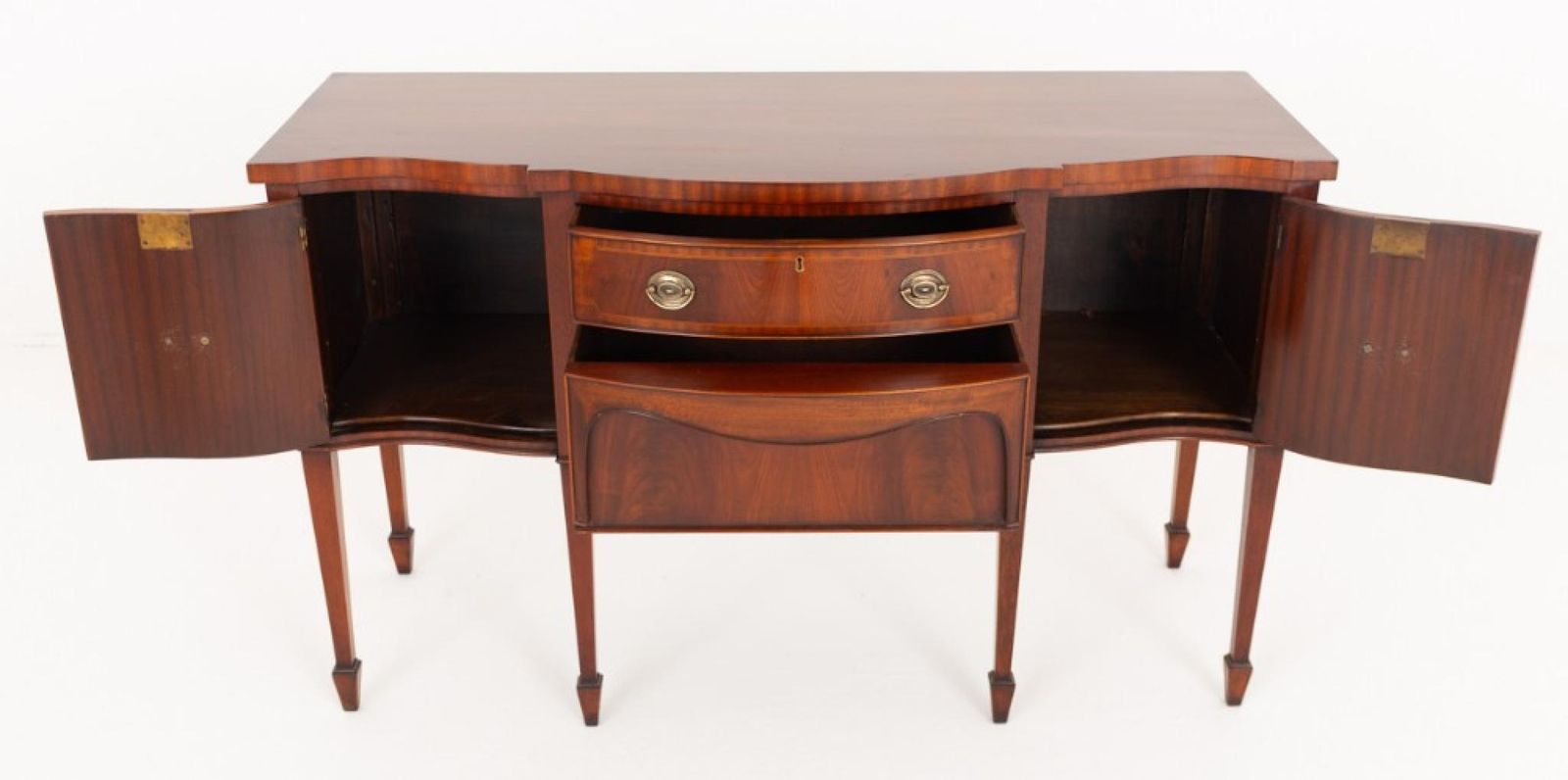 Period Georgian Sideboard Mahogany Serpentine Buffet 1790 photo furniture