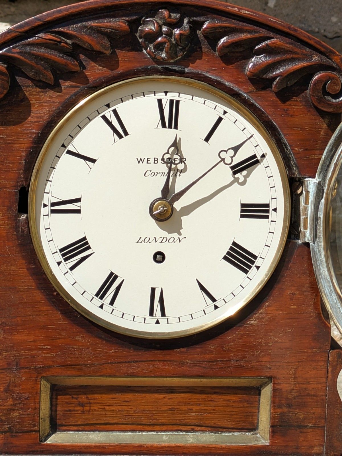 19th Century Mahogany Fusee Bracket Clock. Webster Cornhill London photo for sale