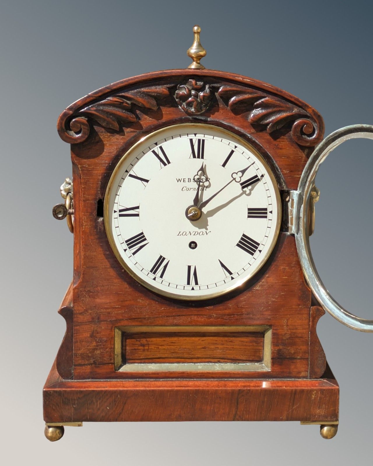 19th Century Mahogany Fusee Bracket Clock. Webster Cornhill London photo Home Decor