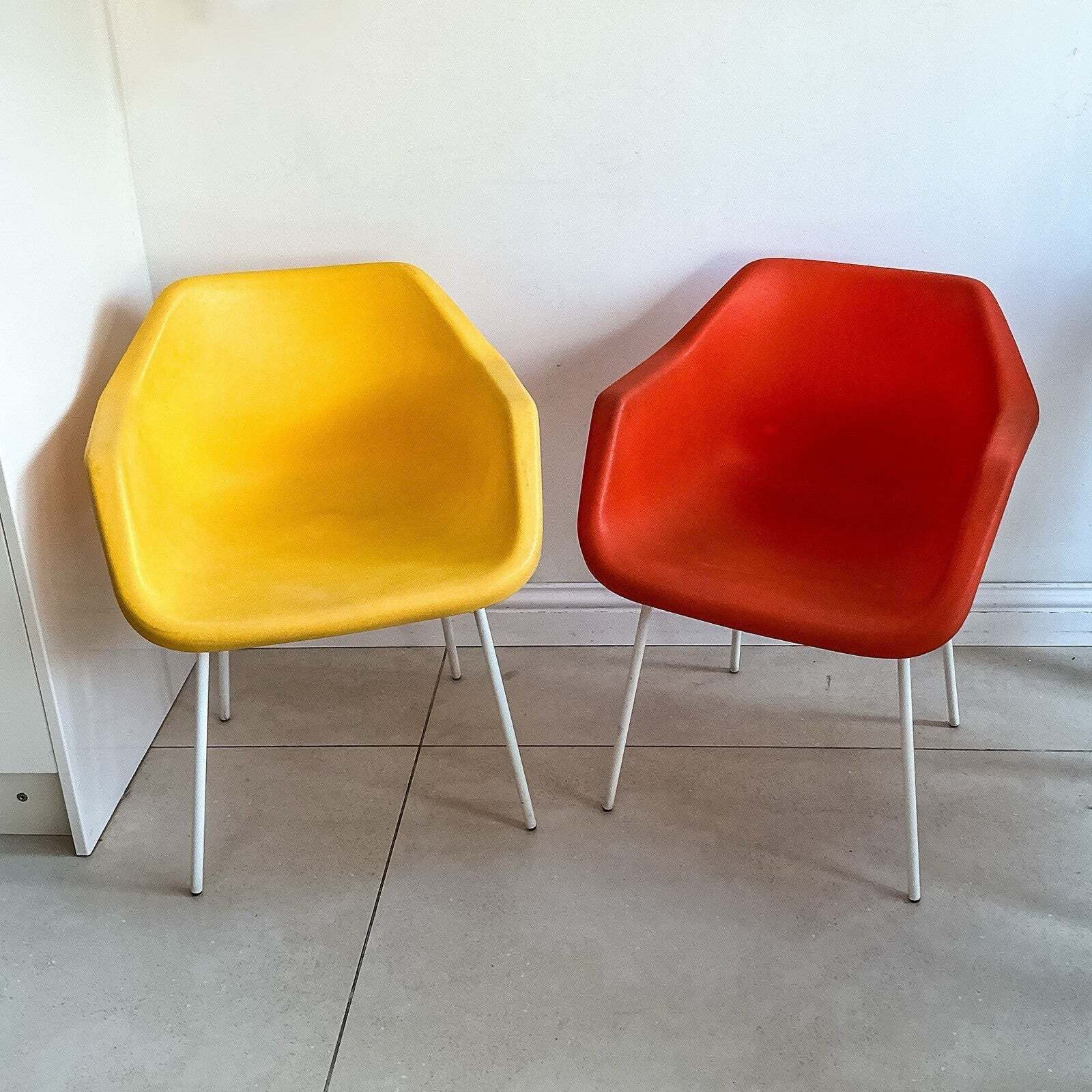 Robin Day For Hille Early Original Orange Hille Bucket Armchair Chair 70s photo vinterior