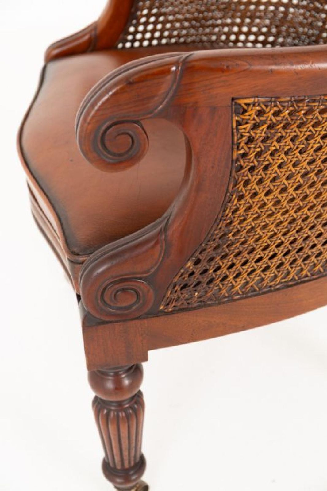 Regency Desk Chair Office Revival Seat Mahogany photo vinterior