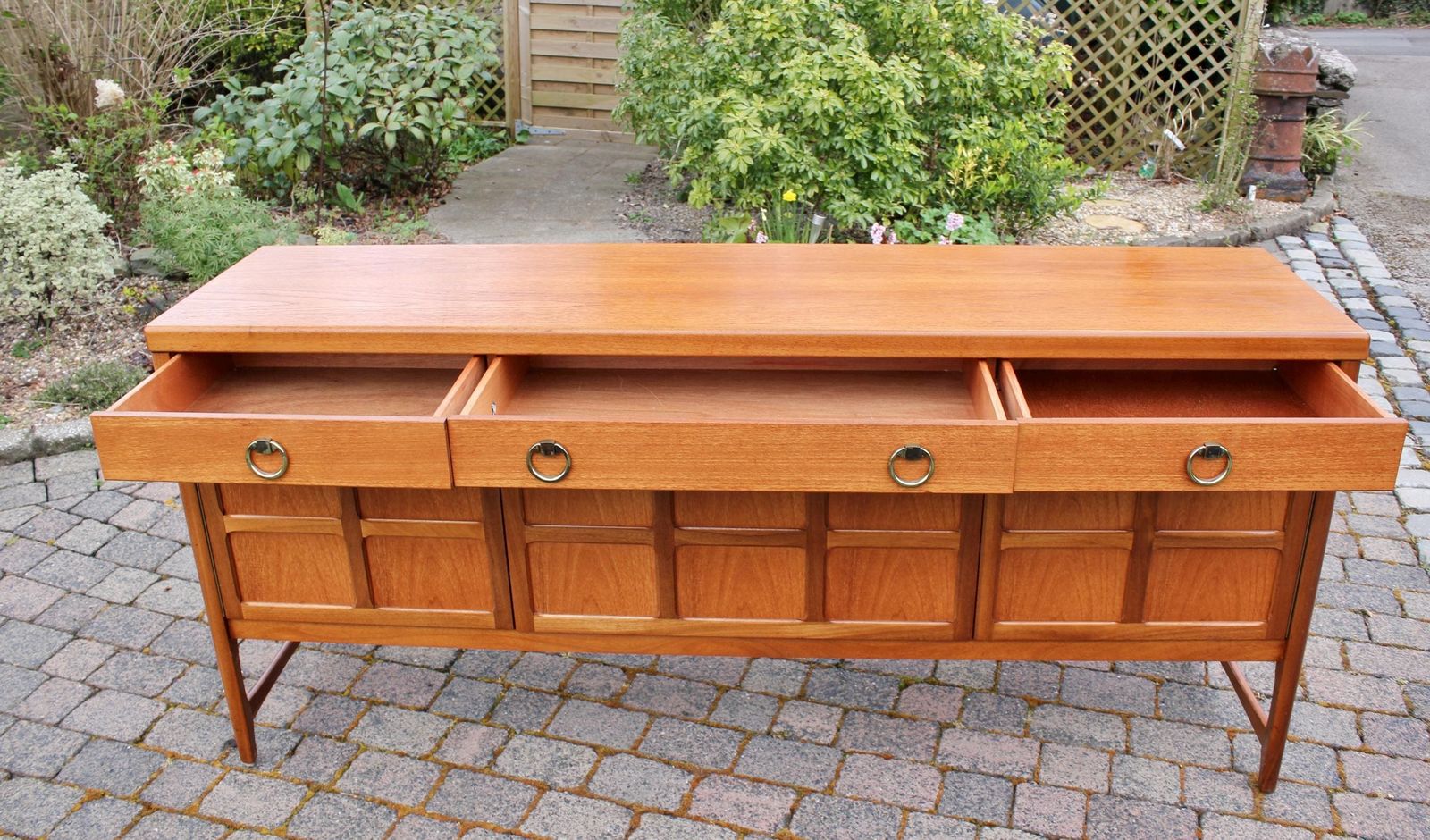 Vintage Nathan Squares Teak Sideboard photo for sale