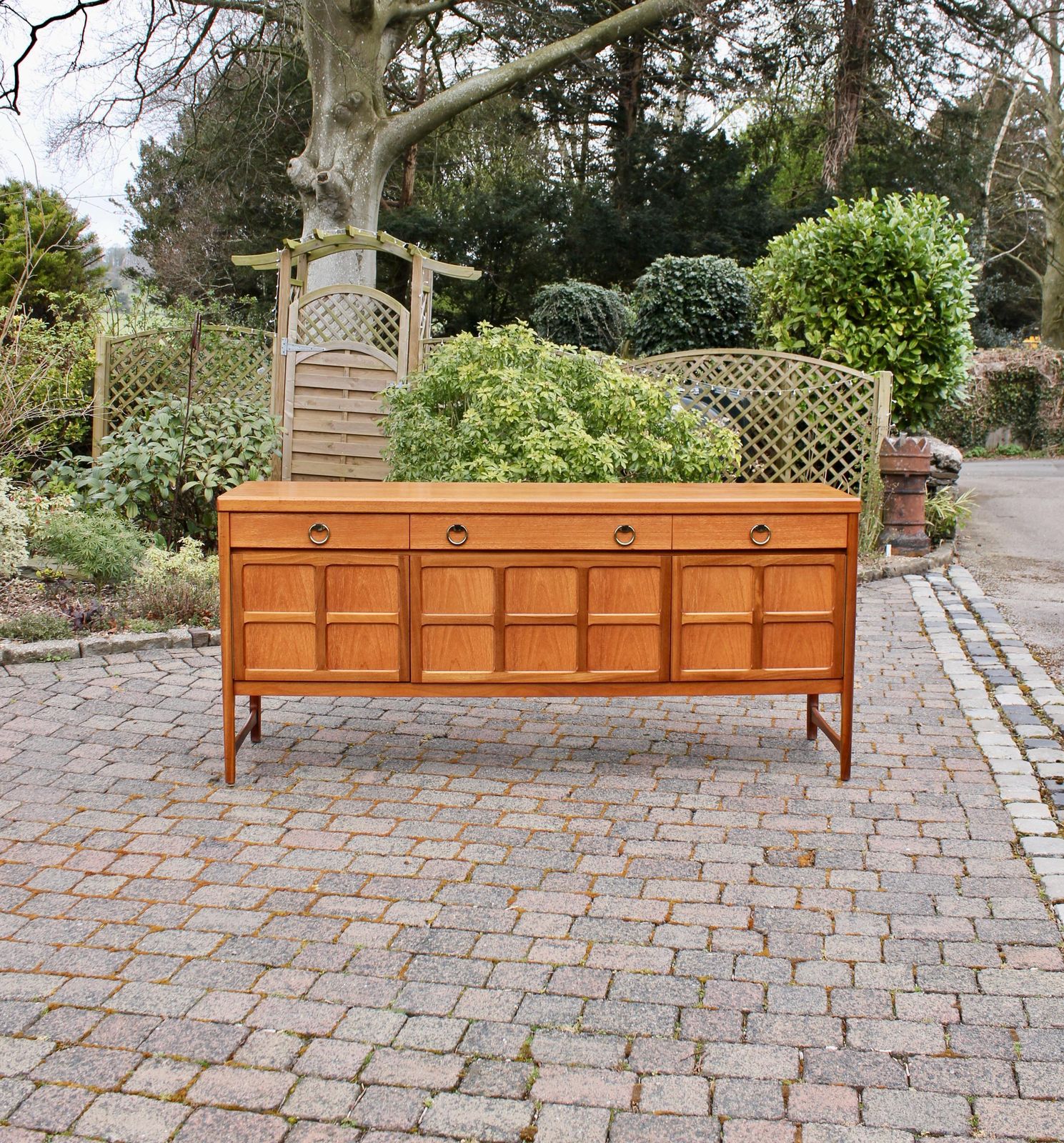 Vintage Nathan Squares Teak Sideboard photo 795.0