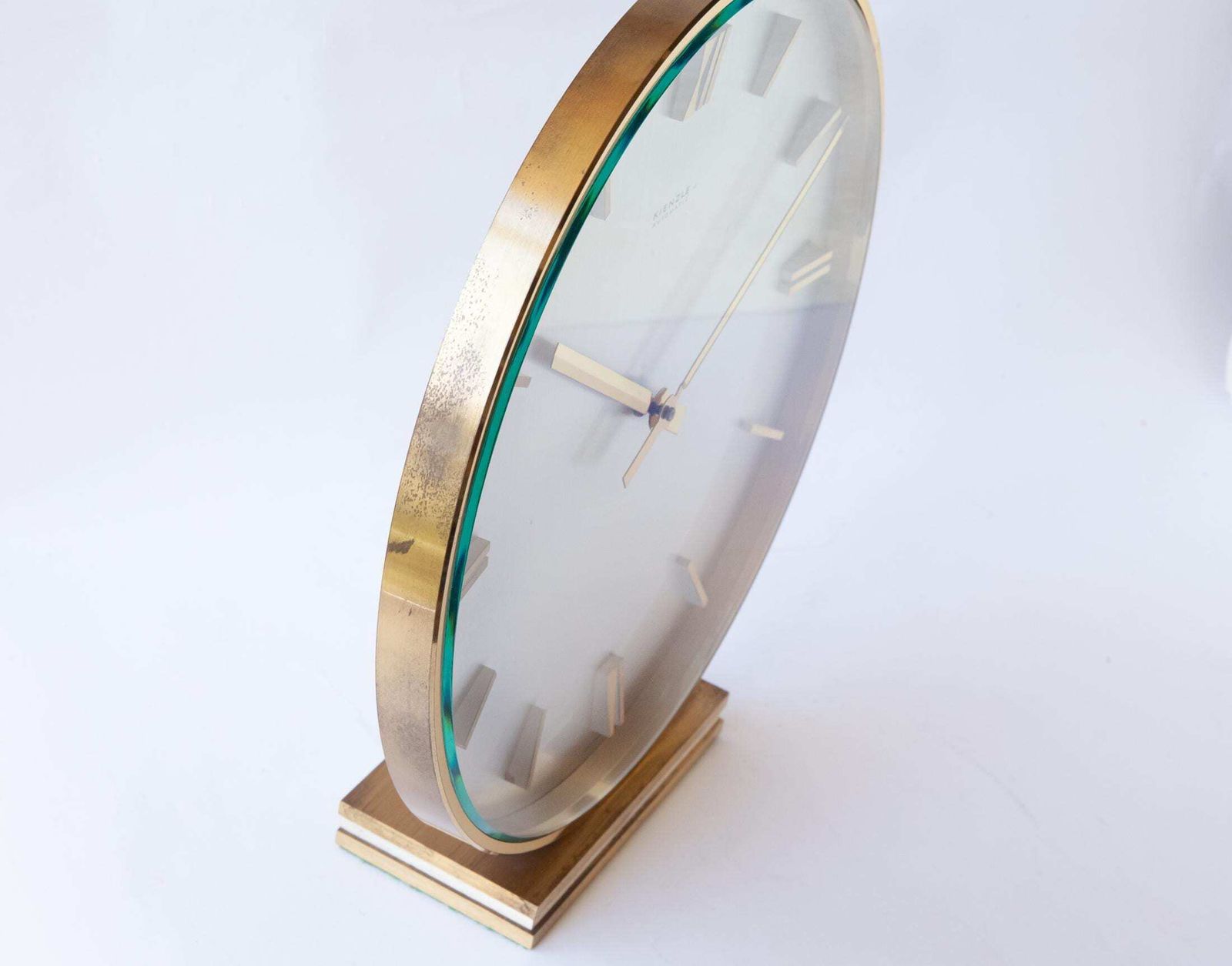 Stunning Large Kienzle Desk Clock 1960s Mid Century Modernism Bauhaus Table Atomic Germany Elegant Mantel photo buy