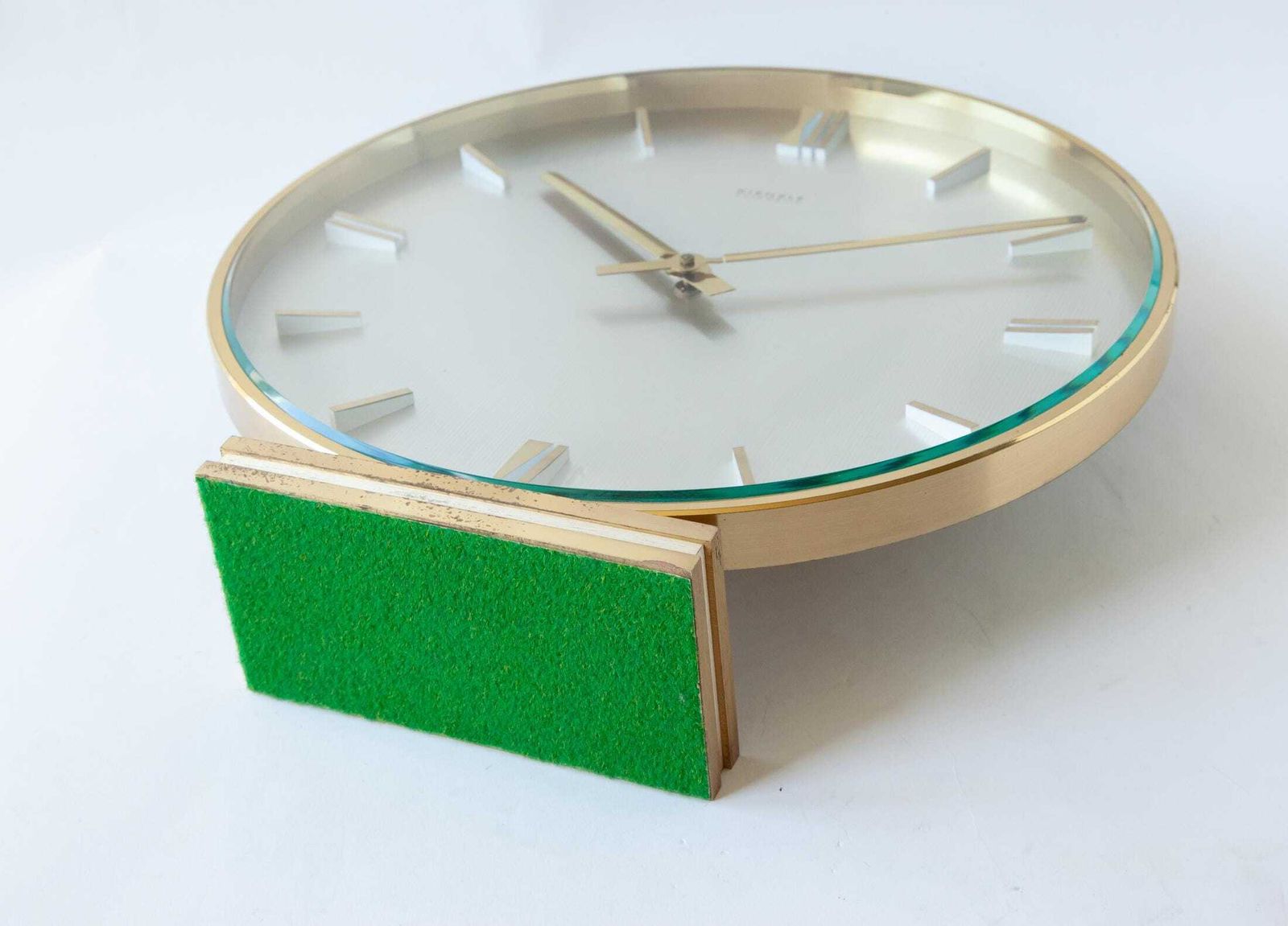 photo for sale Stunning Large Kienzle Desk Clock 1960s Mid Century Modernism Bauhaus Table Atomic Germany Elegant Mantel