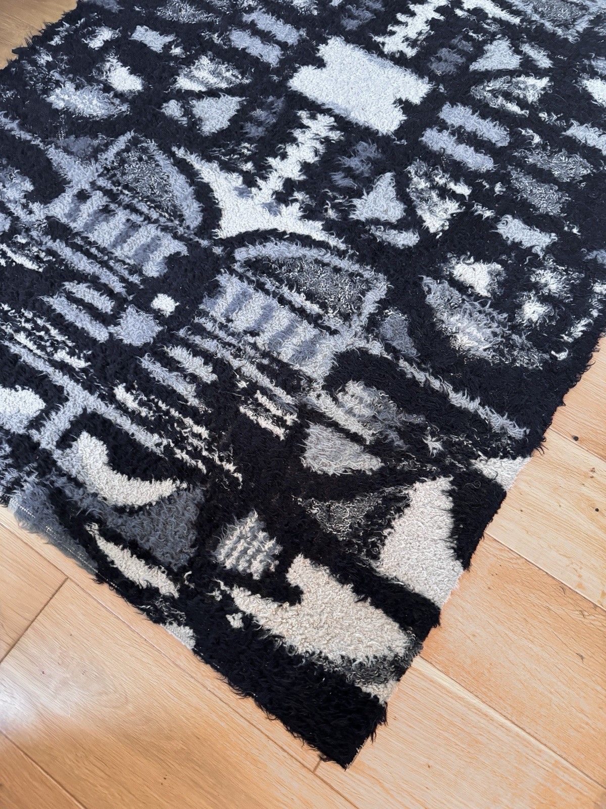 Mid Century Scandinavian Style Modernist Rug 115cm X 180cm photo vintage