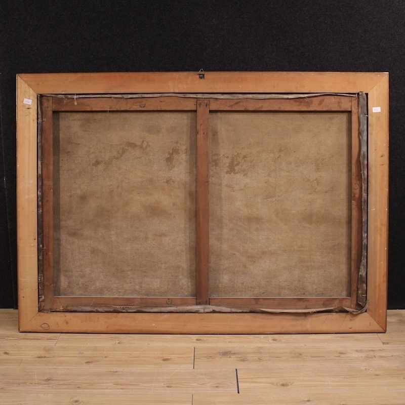 photo furniture Tableau d'époque, paysage de montagne signé, Italie, XIXe siècle