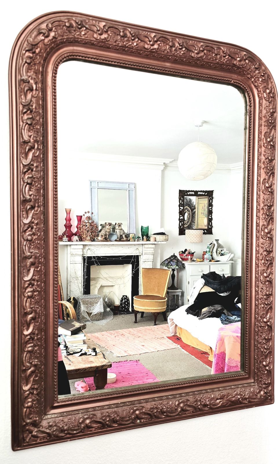 An Antique French Louis Philippe Overmantle Or Wall Mirror. photo for sale
