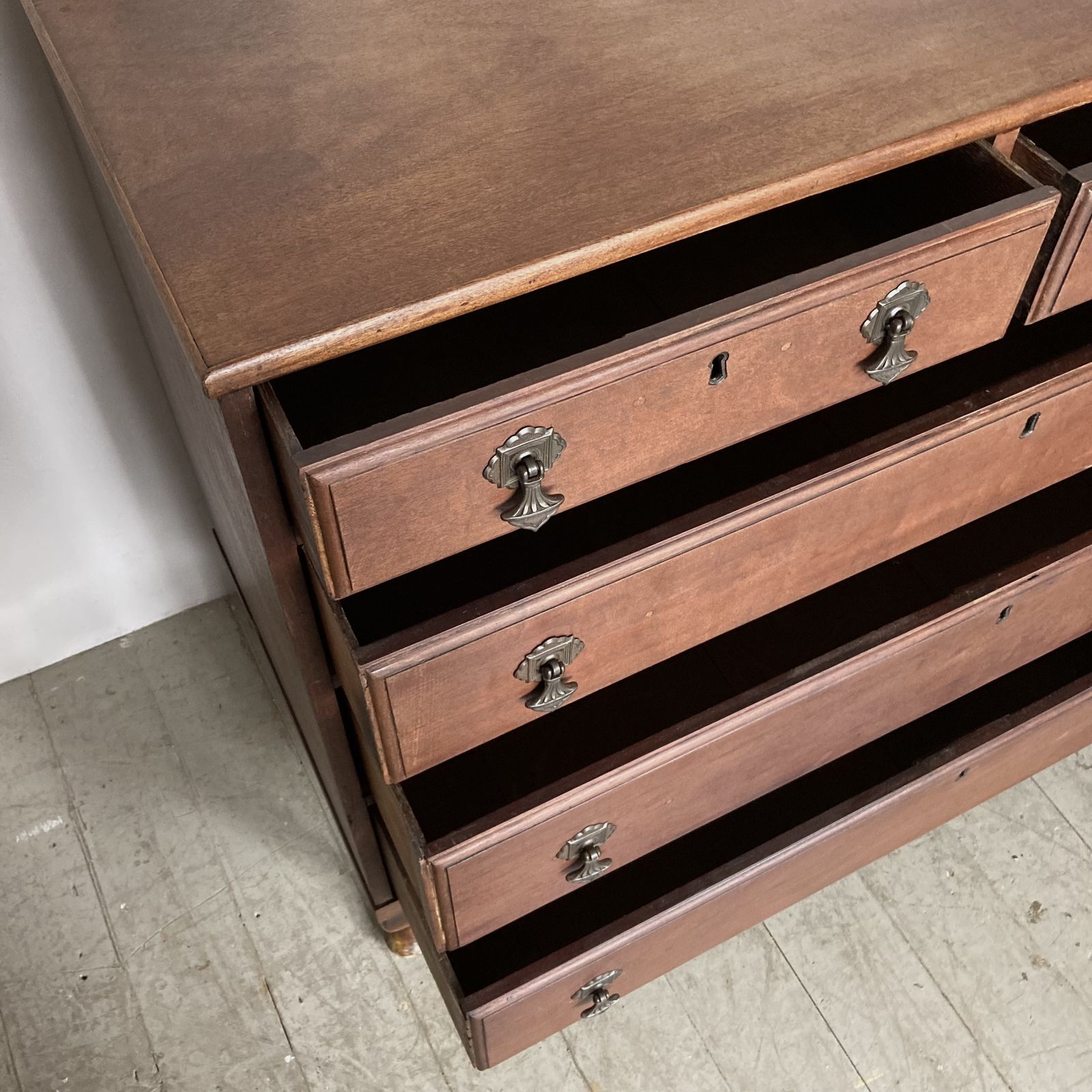 Art Nouveau Mahogany Chest Of Drawers photo vintage