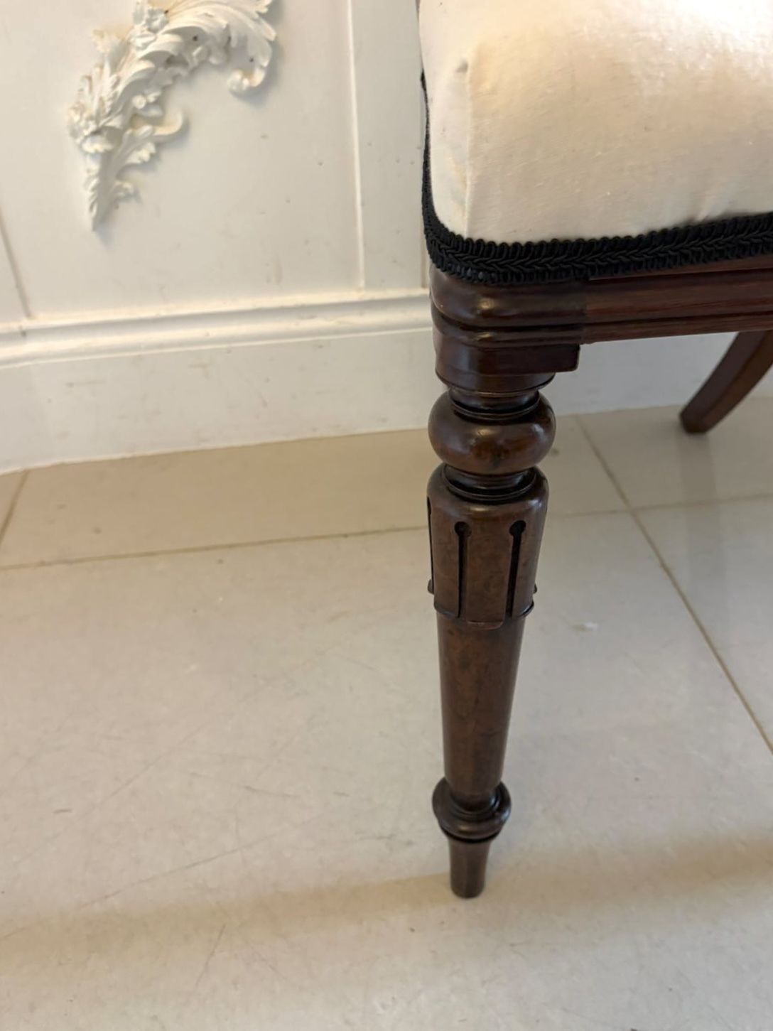 Antique Set Of 10 English 19th Century Carved Mahogany Dining Chairs photo for sale