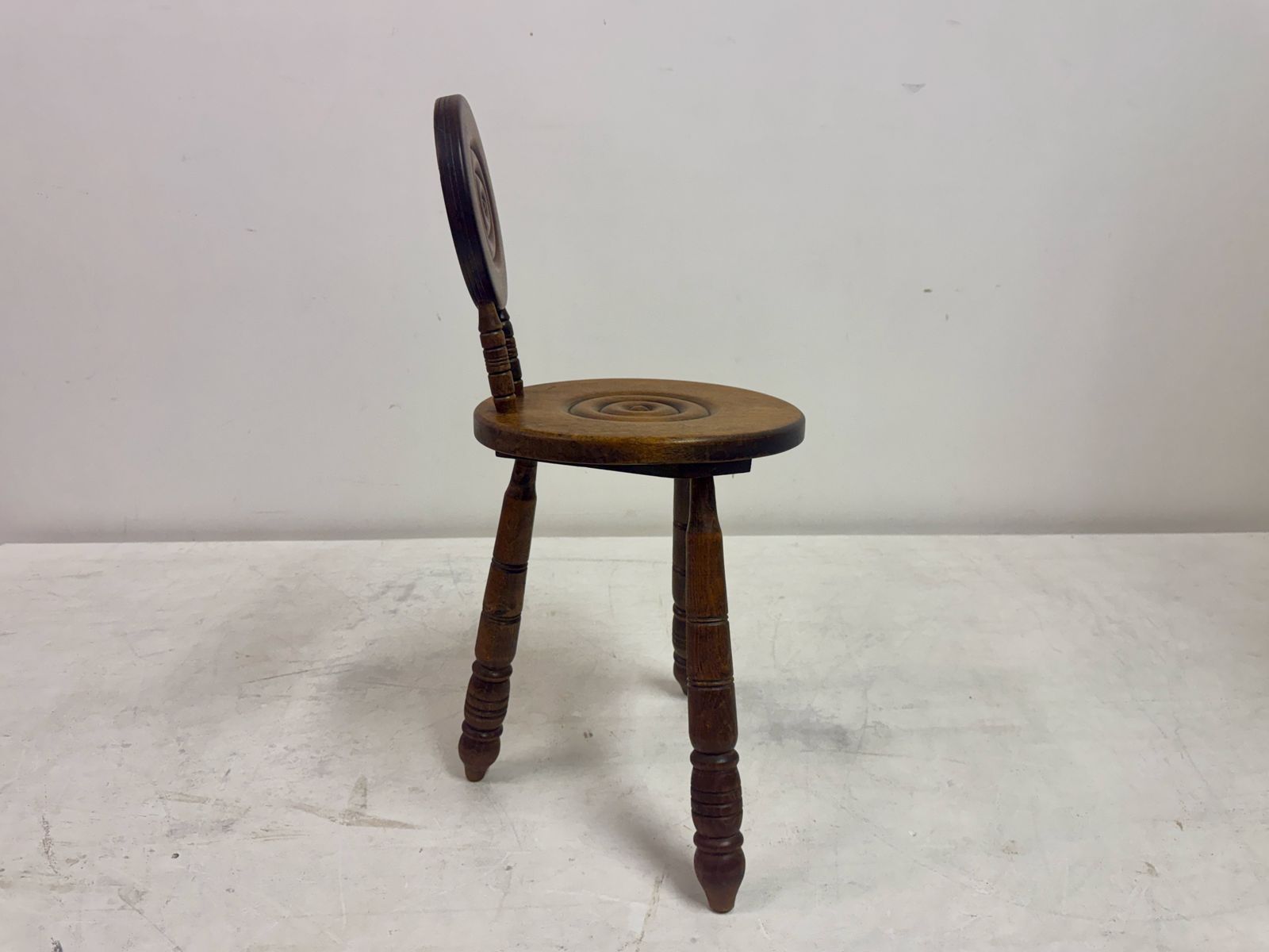 525.0 French Carved Oak Chair In The Style Of Charles Dudouyt photo