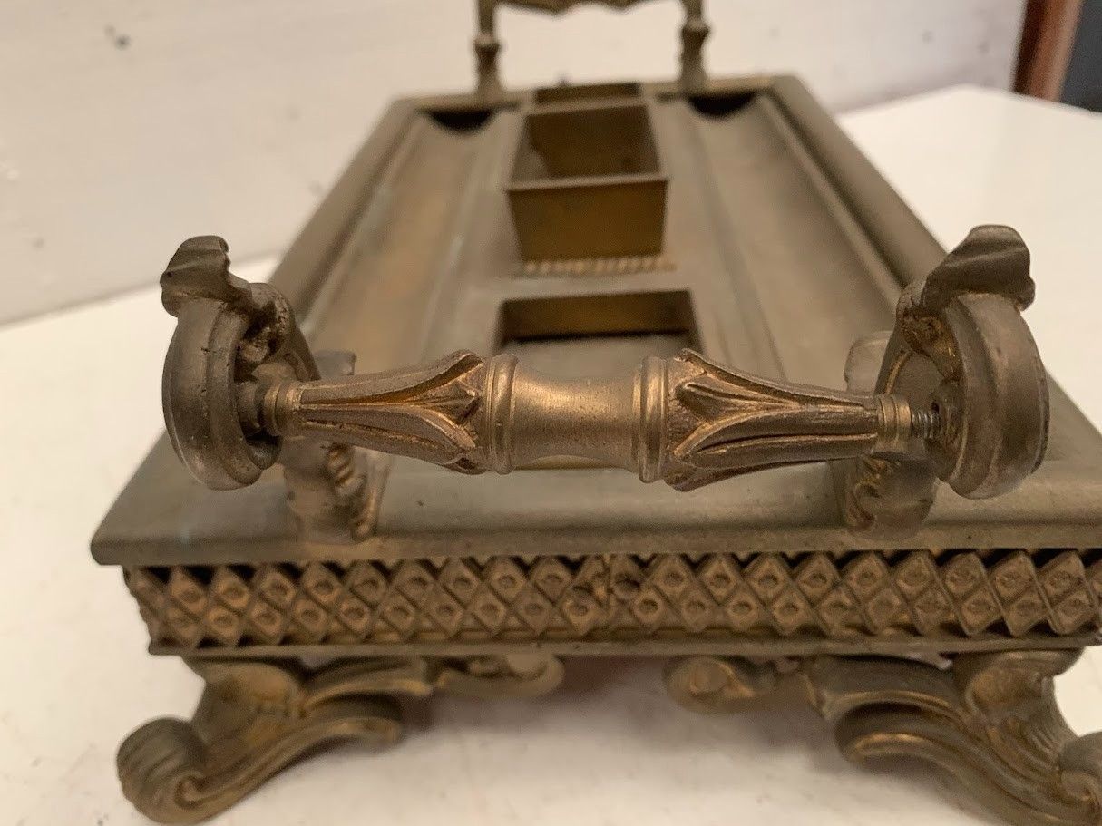 Napoleon III Style Bronze Inkwell 20th Century photo furniture