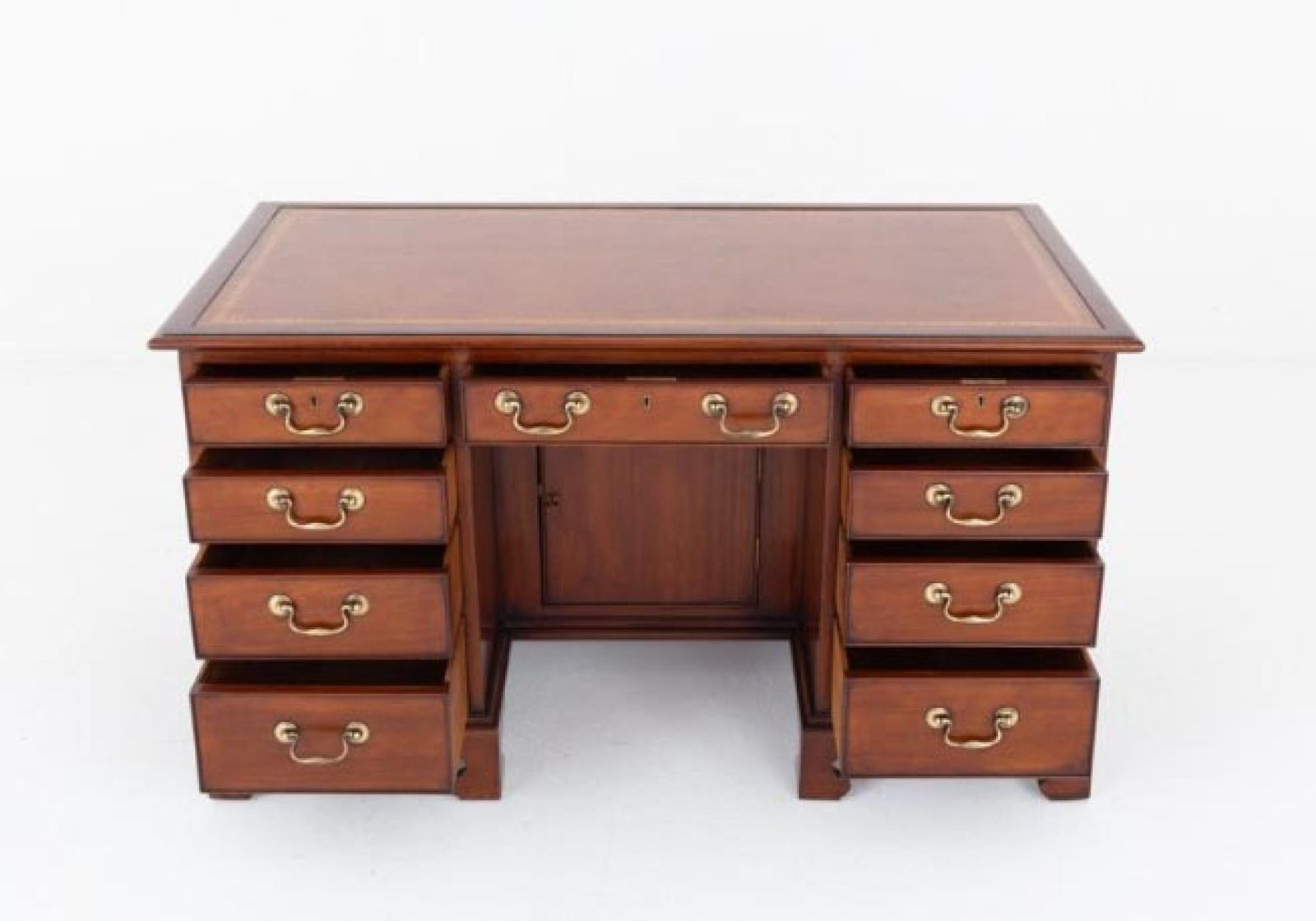 Period Georgian Pedestal Desk Mahogany Bureau 1790 photo furniture