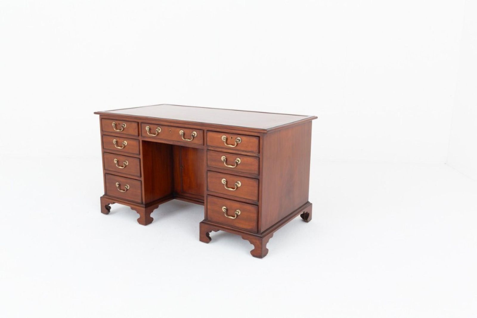 Period Georgian Pedestal Desk Mahogany Bureau 1790 photo for sale