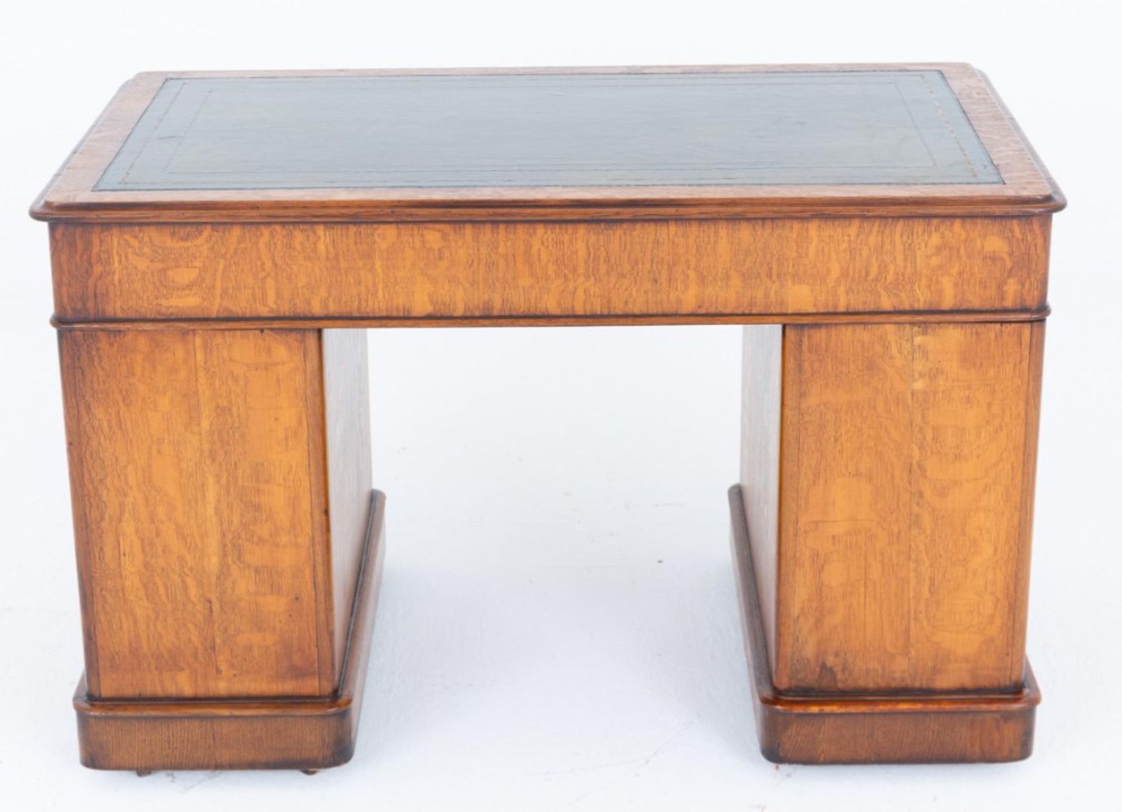 Victorian Pedestal Desk Oak 1860 Period Antique photo furniture