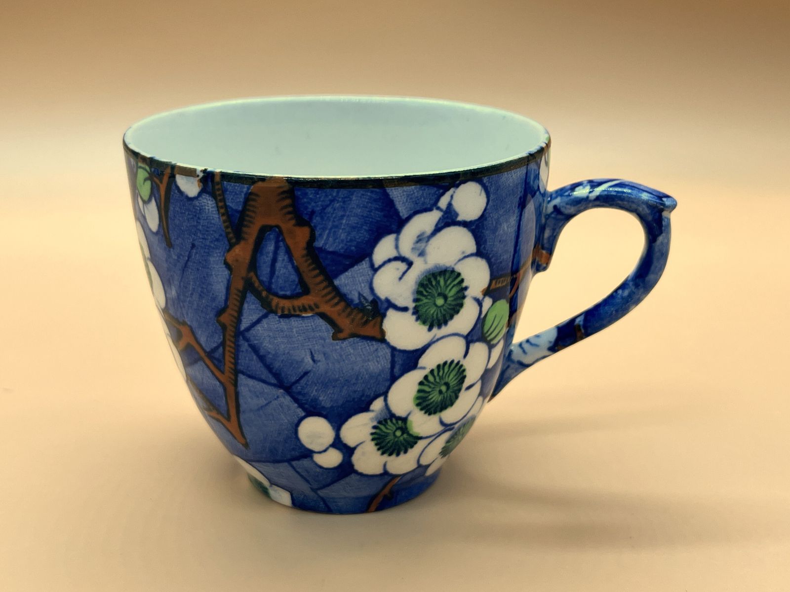 Art Deco Frederick Rhead Bursley Ware Cherry Blossom Design Tea Cup, Saucer & Side Plate Trio. C1920's. photo buy