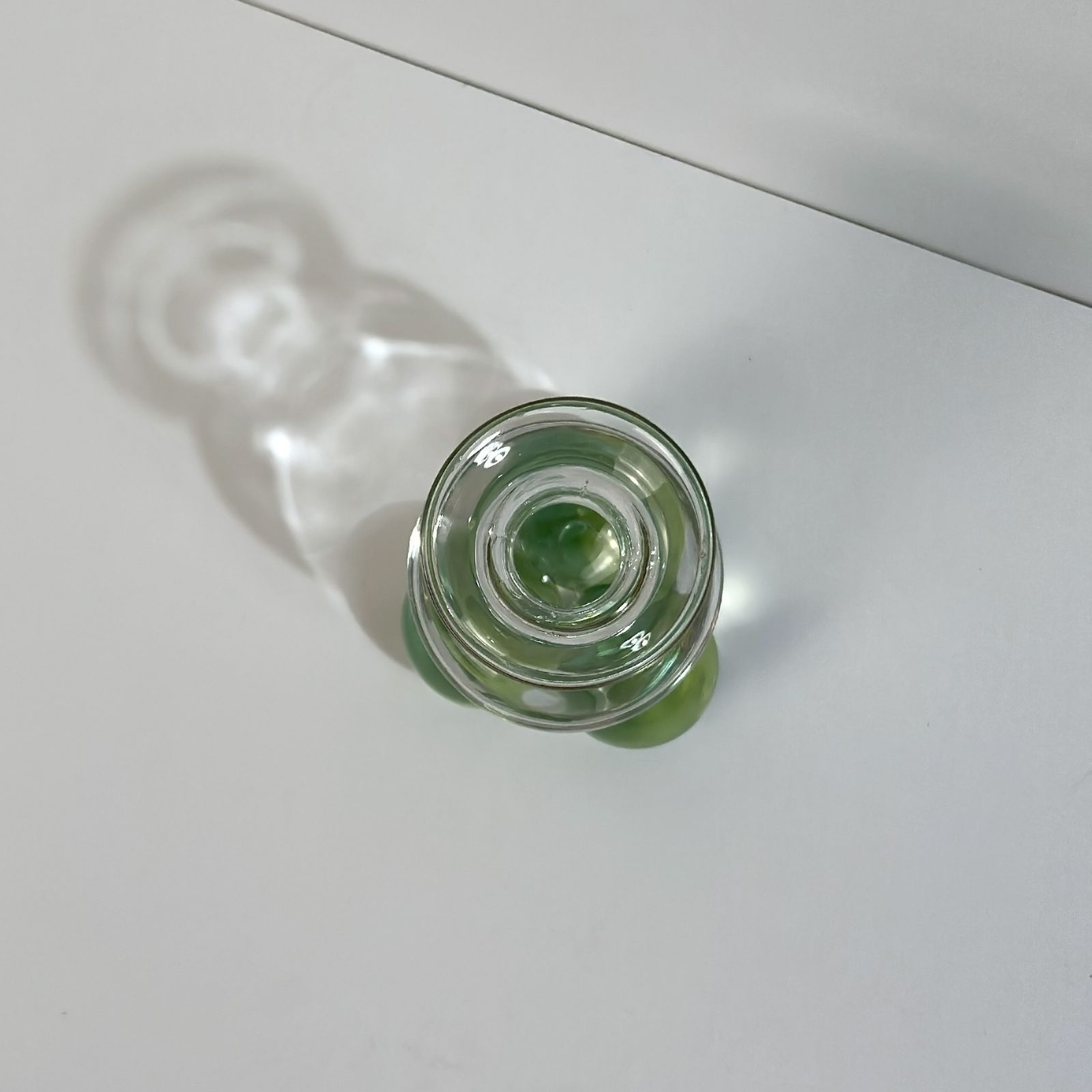 Harrach Soap Bubble Bud Vase, Antique Bohemian Czech Glass, Circa 1900 photo vintage