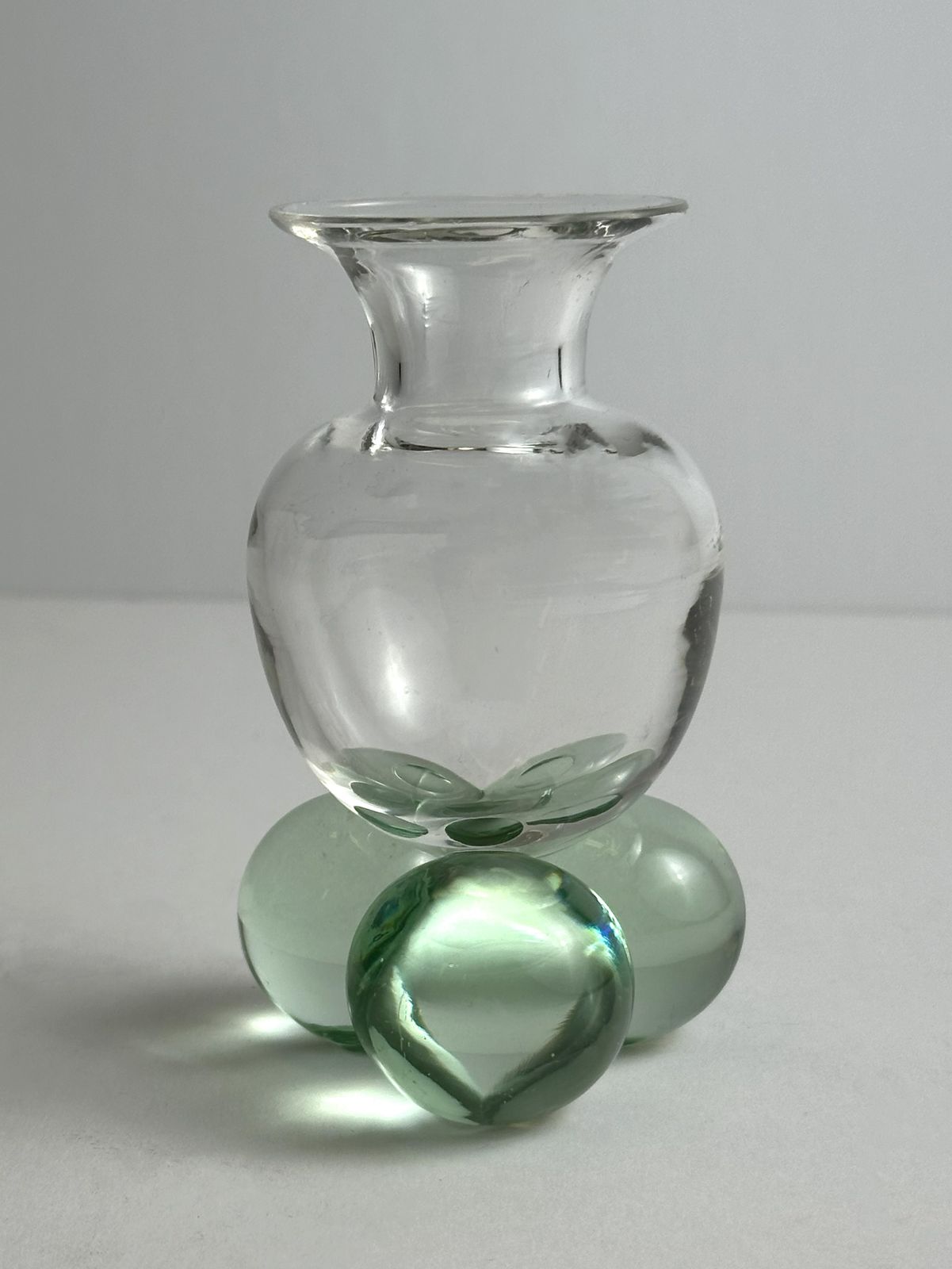 photo for sale Harrach Soap Bubble Bud Vase, Antique Bohemian Czech Glass, Circa 1900