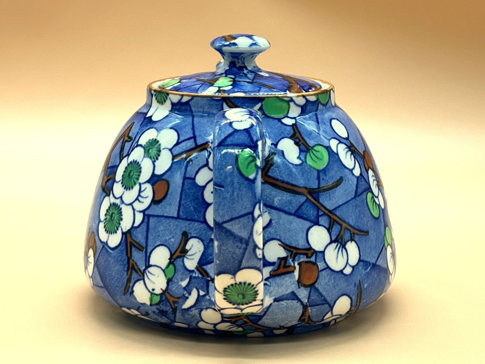 Art Deco Frederick Rhead Bursley Ware Cherry Blossom Design Teapot For 2. C1920's. photo Home Decor
