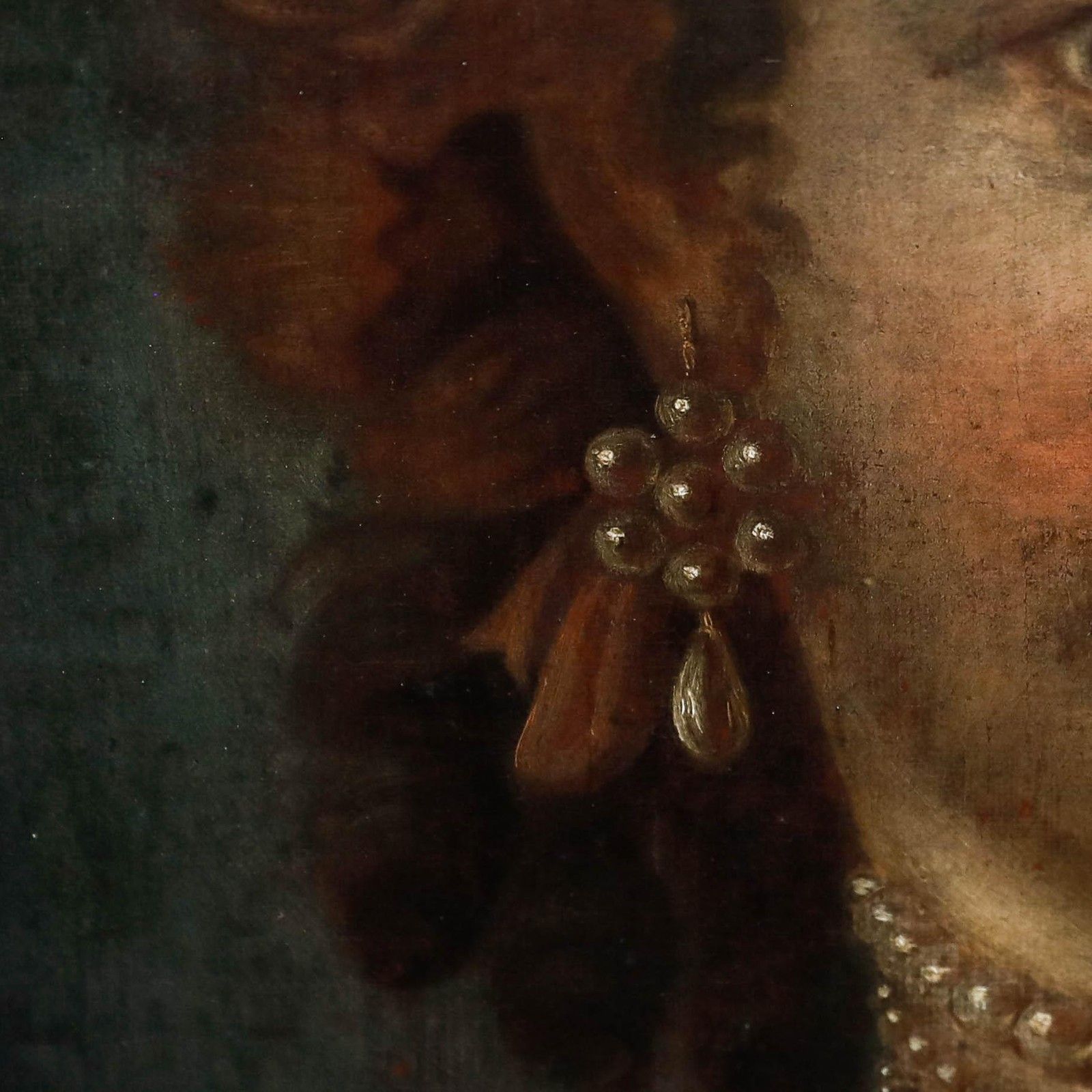 18th Century Oil Lady Of Luxury photo vintage