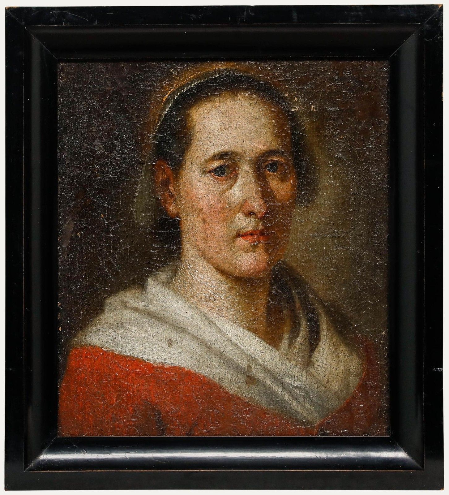 Flemish School 17th Century Oil Portrait Of A Respectable Woman
