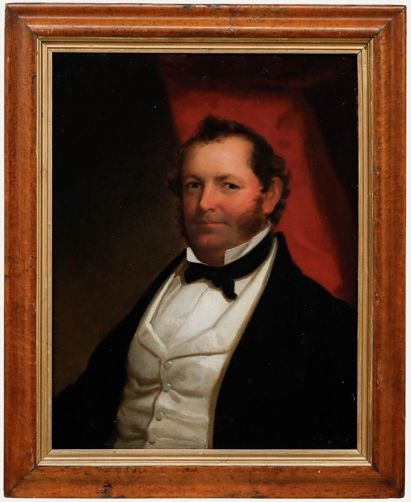 Fine Mid 19th Century Oil Portrait Of A Prosperous Gentleman