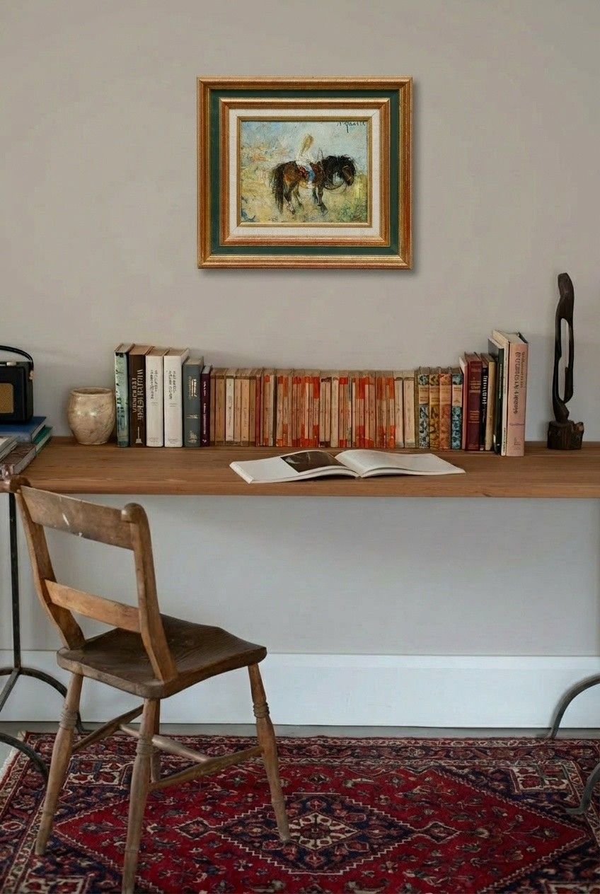 Jean Le Guennec (1924 1988) Framed Mid 20th Century Oil, Girl With A Pony photo for sale