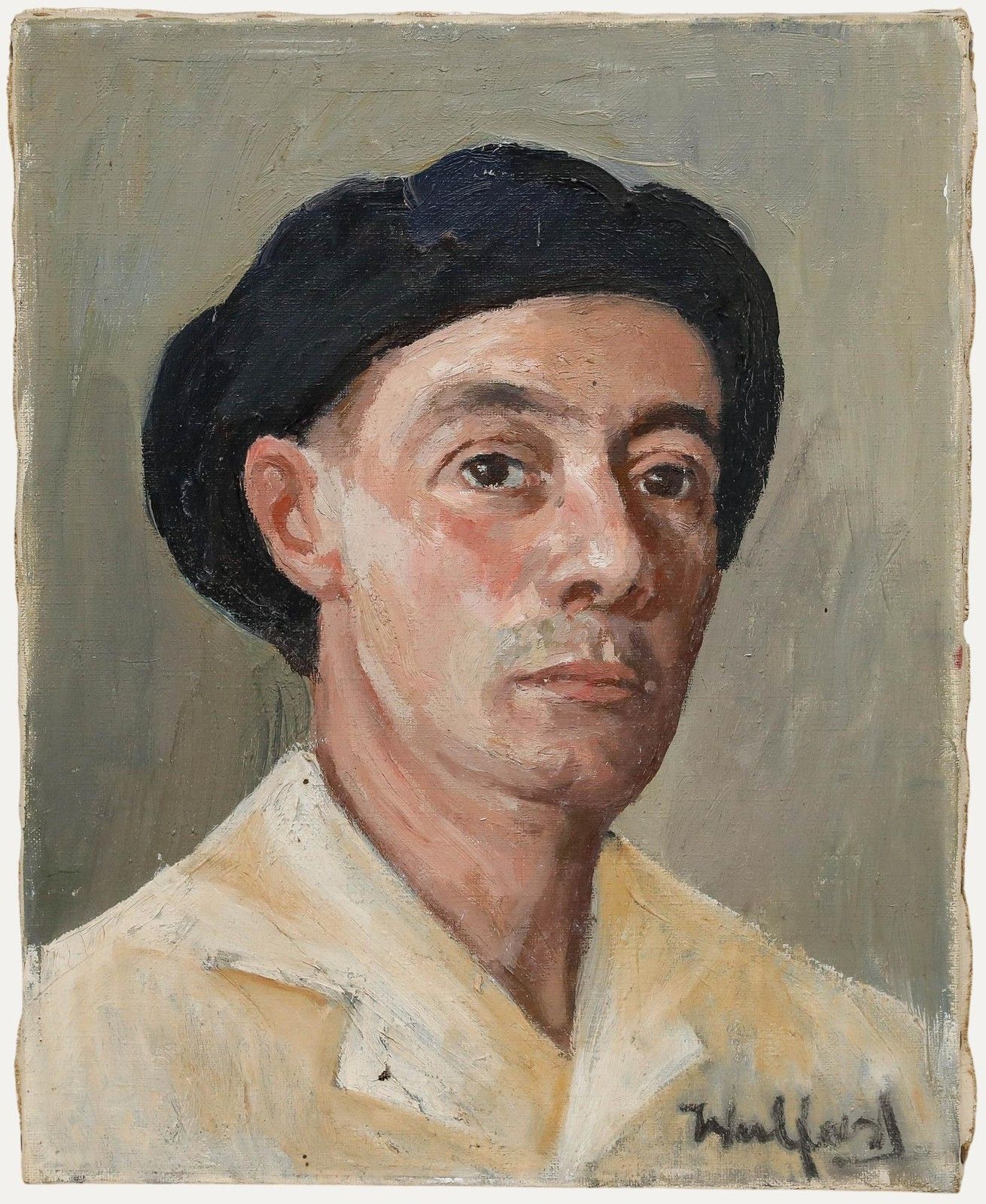 Max Wulfart (1876 1955) Mid 20th Century Oil, Portrait Of A Basque Man