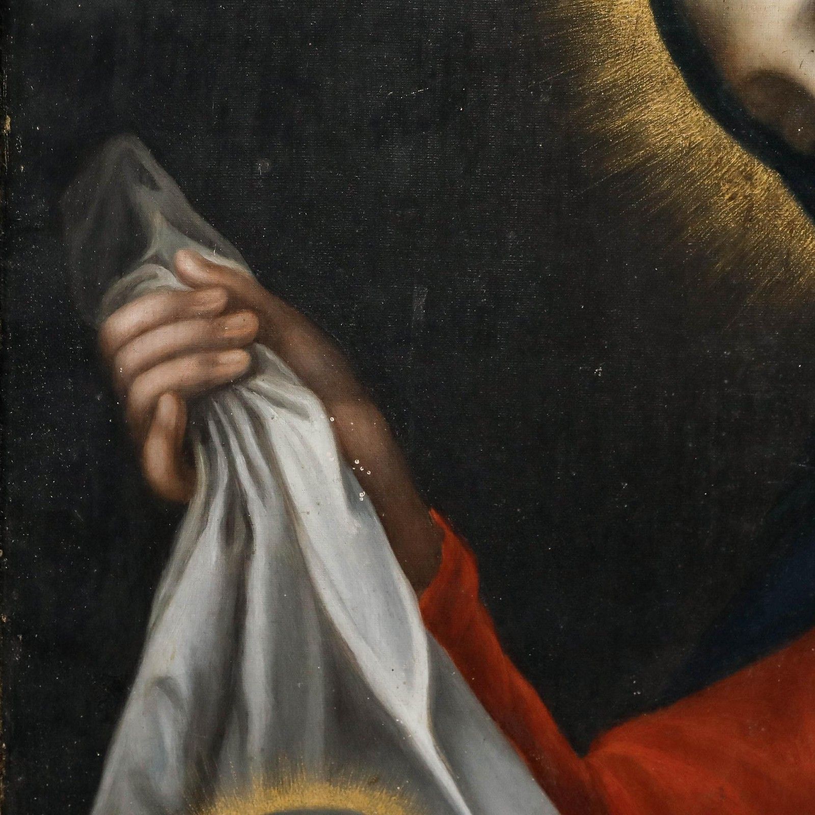 After Carlo Dolci (1616 1686) 19th Century Oil, Madonna And Child photo vintage