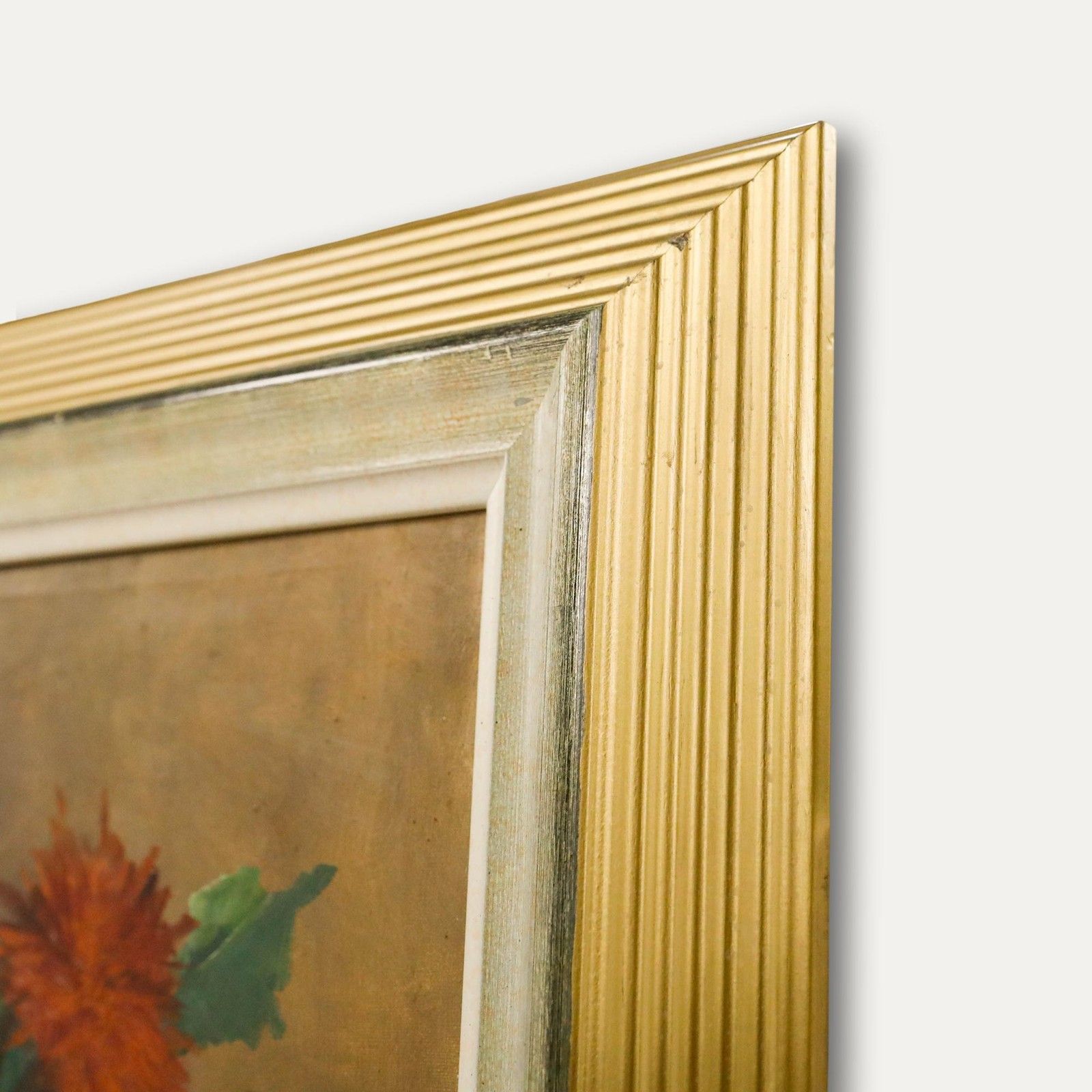 Celine Genyn Framed Early 20th Century Oil, Bouquet Of Dahlias photo buy