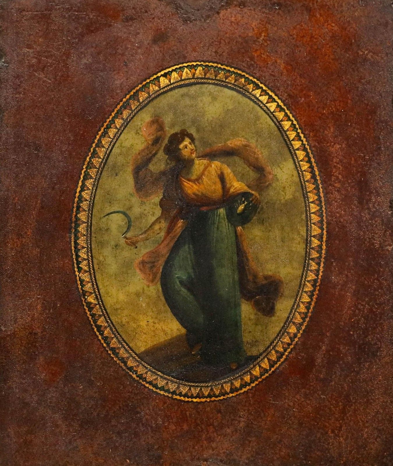 Late 19th Century Oil Sickle And Scarab photo furniture