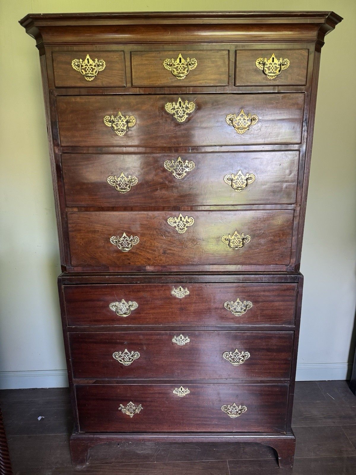George III Mahogany Chest On Chest Secretaire Tallboy photo Furniture