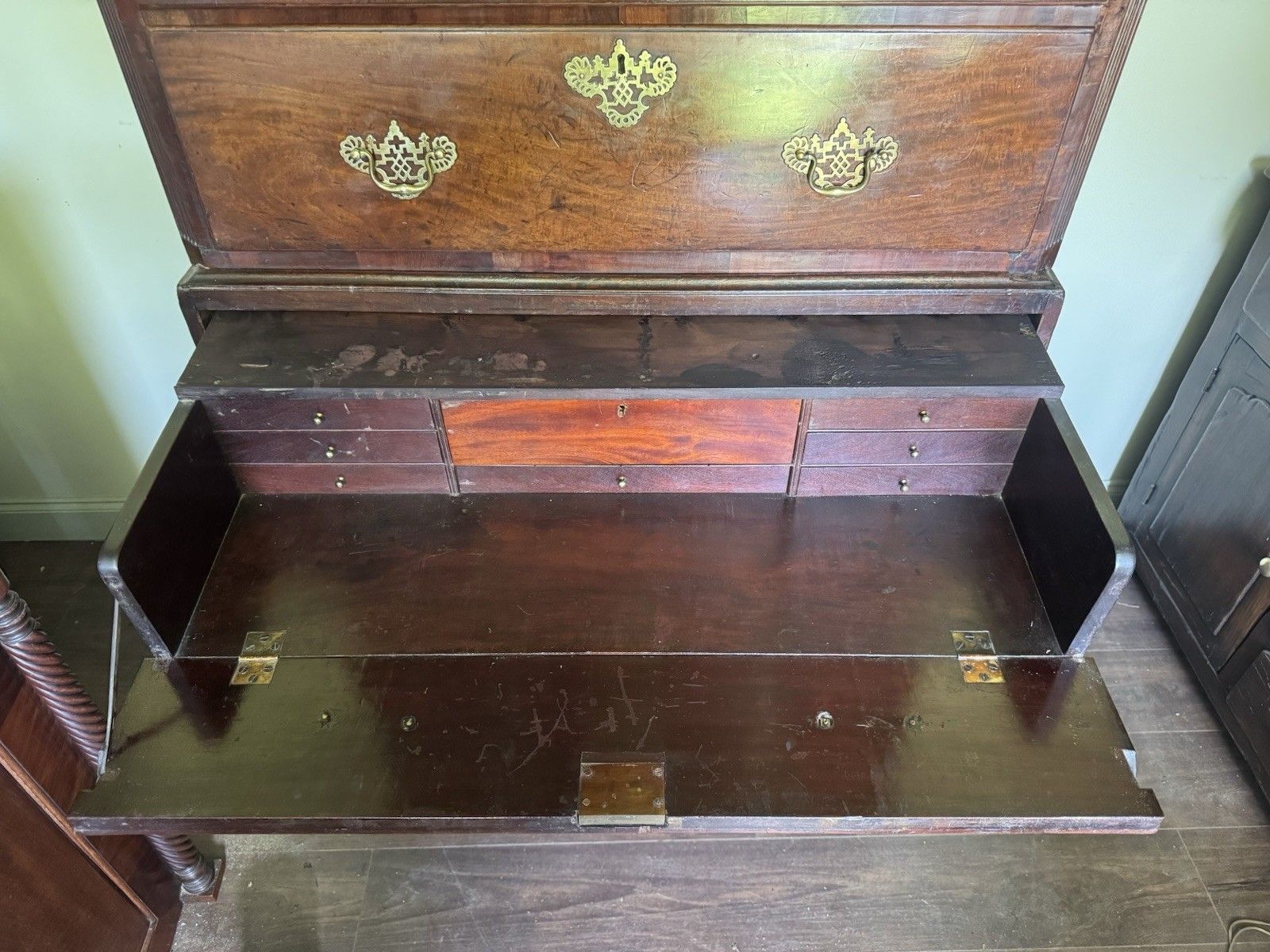 George III Mahogany Chest On Chest Secretaire Tallboy photo 495.0