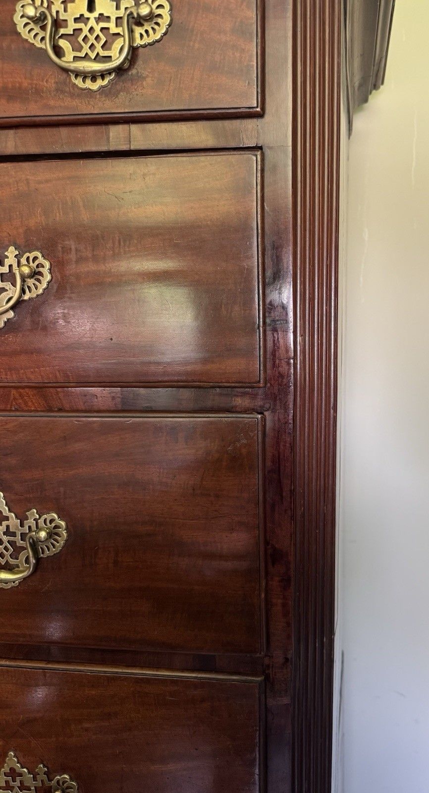 495.0 George III Mahogany Chest On Chest Secretaire Tallboy photo