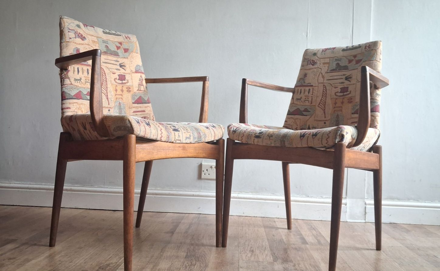 Delightful  Pair Of 1960's Archie Shine For Robert Heritage Teak Armchairs