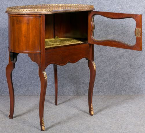 Inlaid Kidney Shaped Lamp End Table photo vinterior