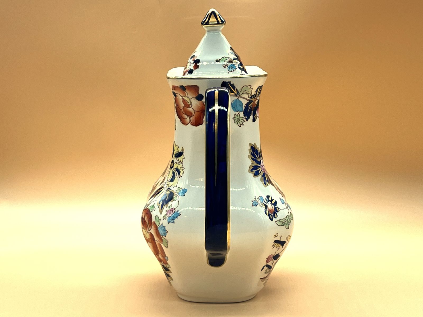 Vintage Masons Ironstone Mandarin Design Coffee Pot. 2 Pint Capacity. photo Home Decor