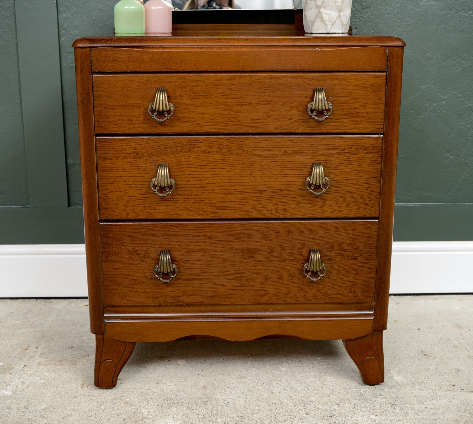 Lebus Oak Dressing Drawers   1940s   Removable Mirror photo 275.0