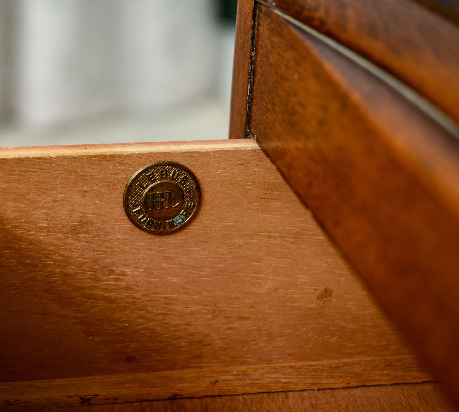 photo furniture Lebus Oak Dressing Drawers   1940s   Removable Mirror