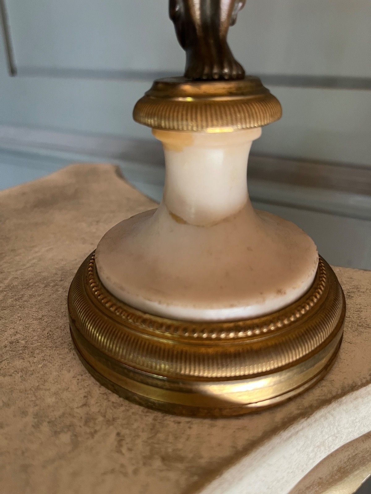Antique Pair Of  Bronze Candlesticks Neo Classical Louis XVI Style photo 173.0